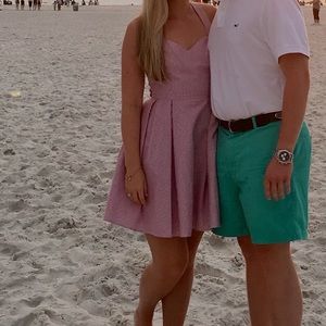 Lauren James seersucker bow back dress